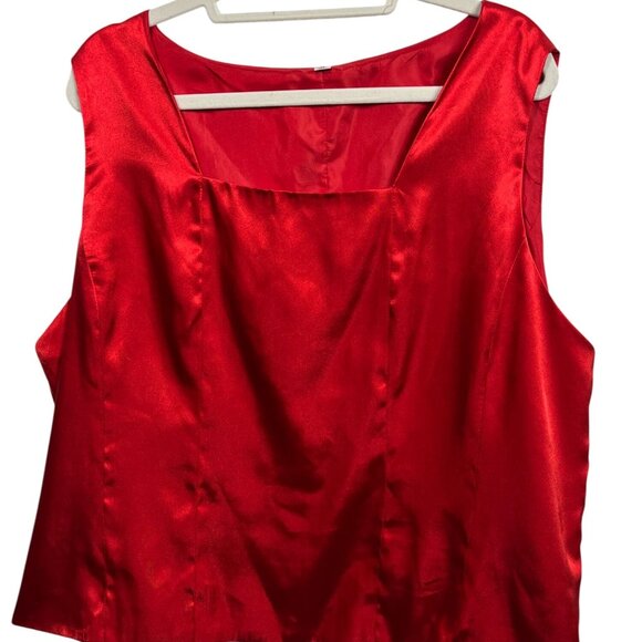 Night Studio Plus 22W Red 3 Pc Skirt Suit Set Blazer Tank Mother of Bride Church - Picture 4 of 16